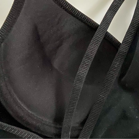 ARDENE Move Padded Bra Black Strappy Unique Silver Chrome Hardware Design - Picture 6 of 11